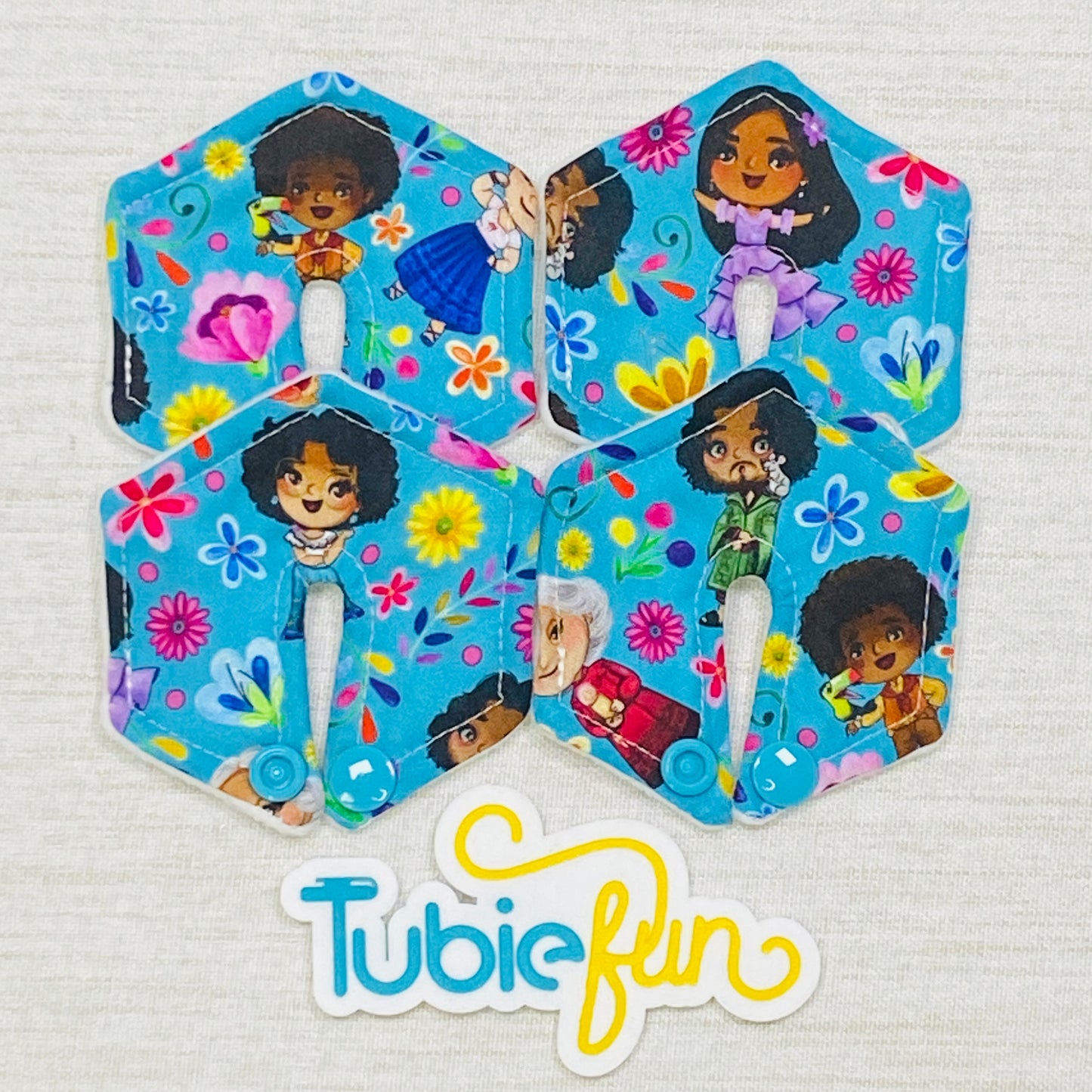 Hexagon G-Tube Button Pad Cover - Family