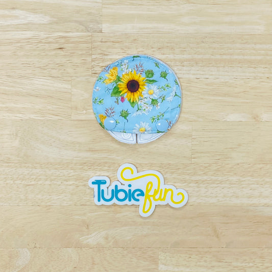 Covered Chait Button Pad Covers - Sunflower