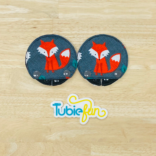 Covered Chait Button Pad Covers - Red Foxes