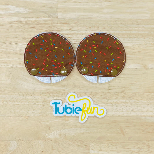 Covered Chait Button Pad Covers - Chocolate Sprinkles
