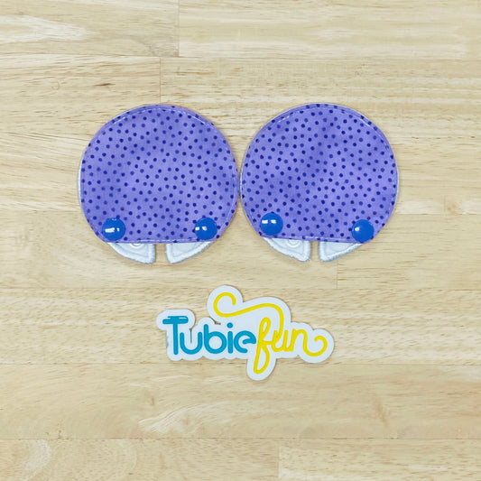Covered Button Pad - Purple Dots on Purple