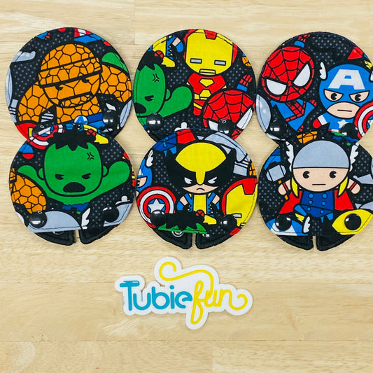 Covered Button Pad - Assemble Hero's on Black