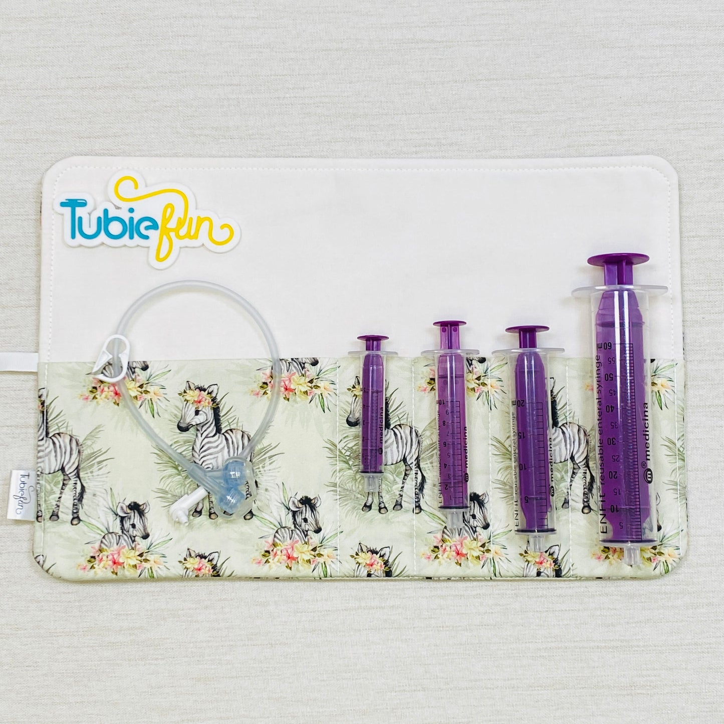 Syringe Roll - Zebras and Flowers