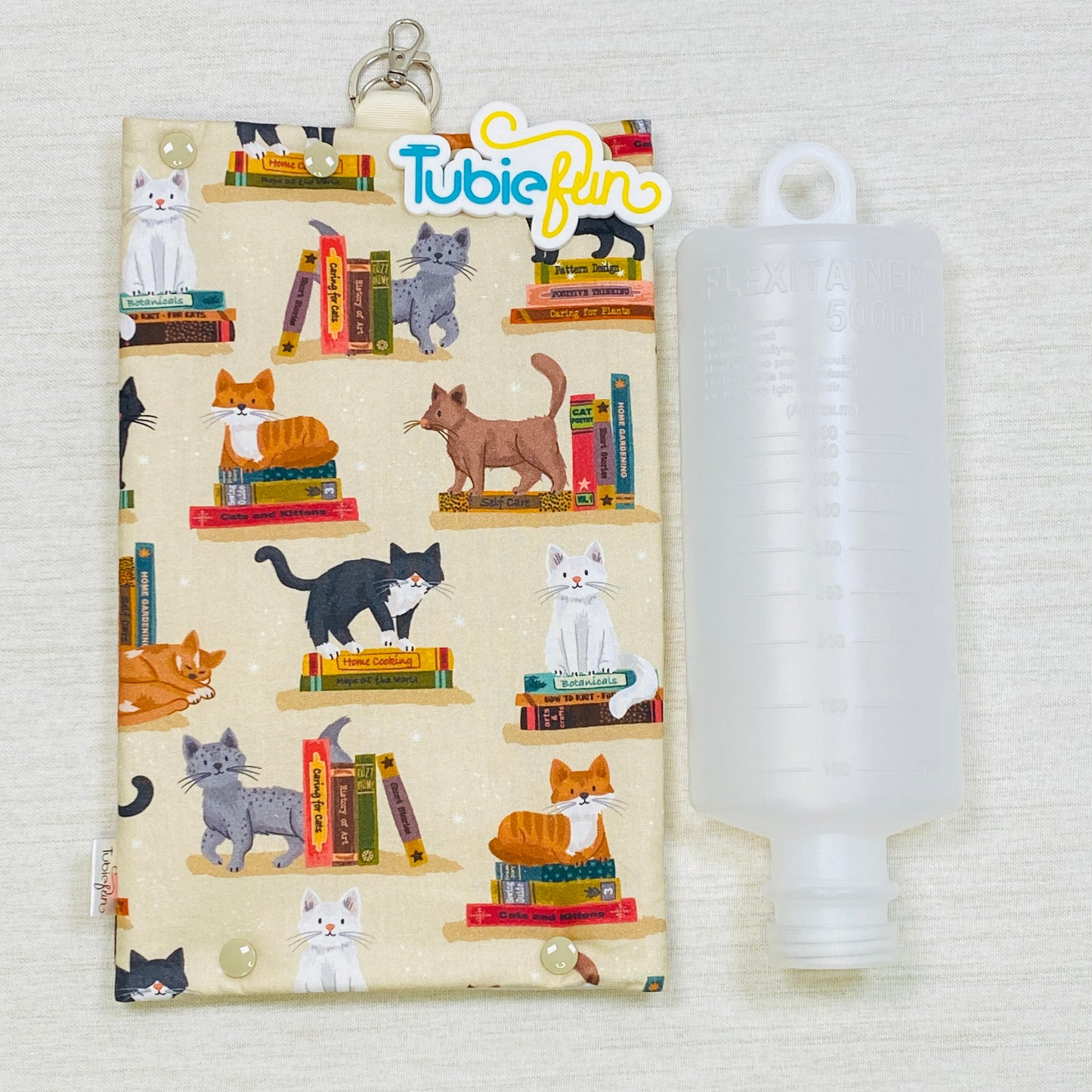 Insulated Milk Bag Suitable for 1L Flocare and 500ml Flexitaners - Cats and Books