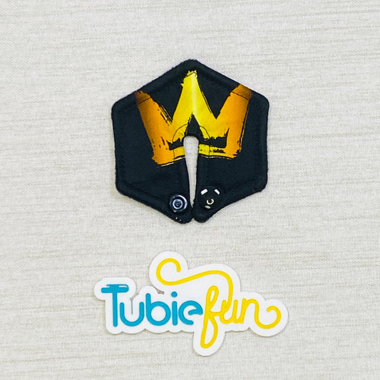 Hexagon G-Tube Button Pad Cover - Crowns
