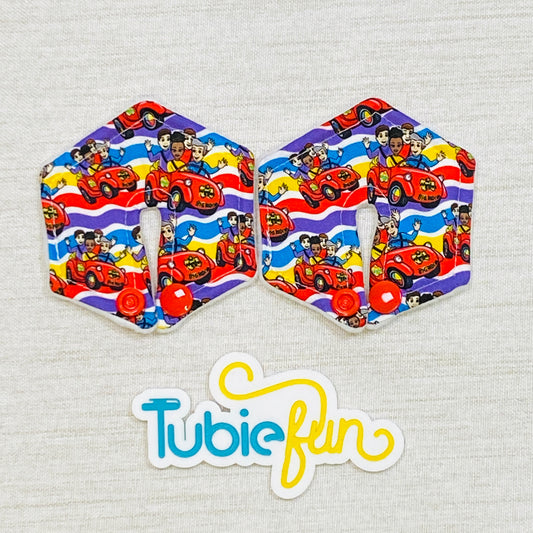Hexagon G-Tube Button Pad Cover - Wiggly