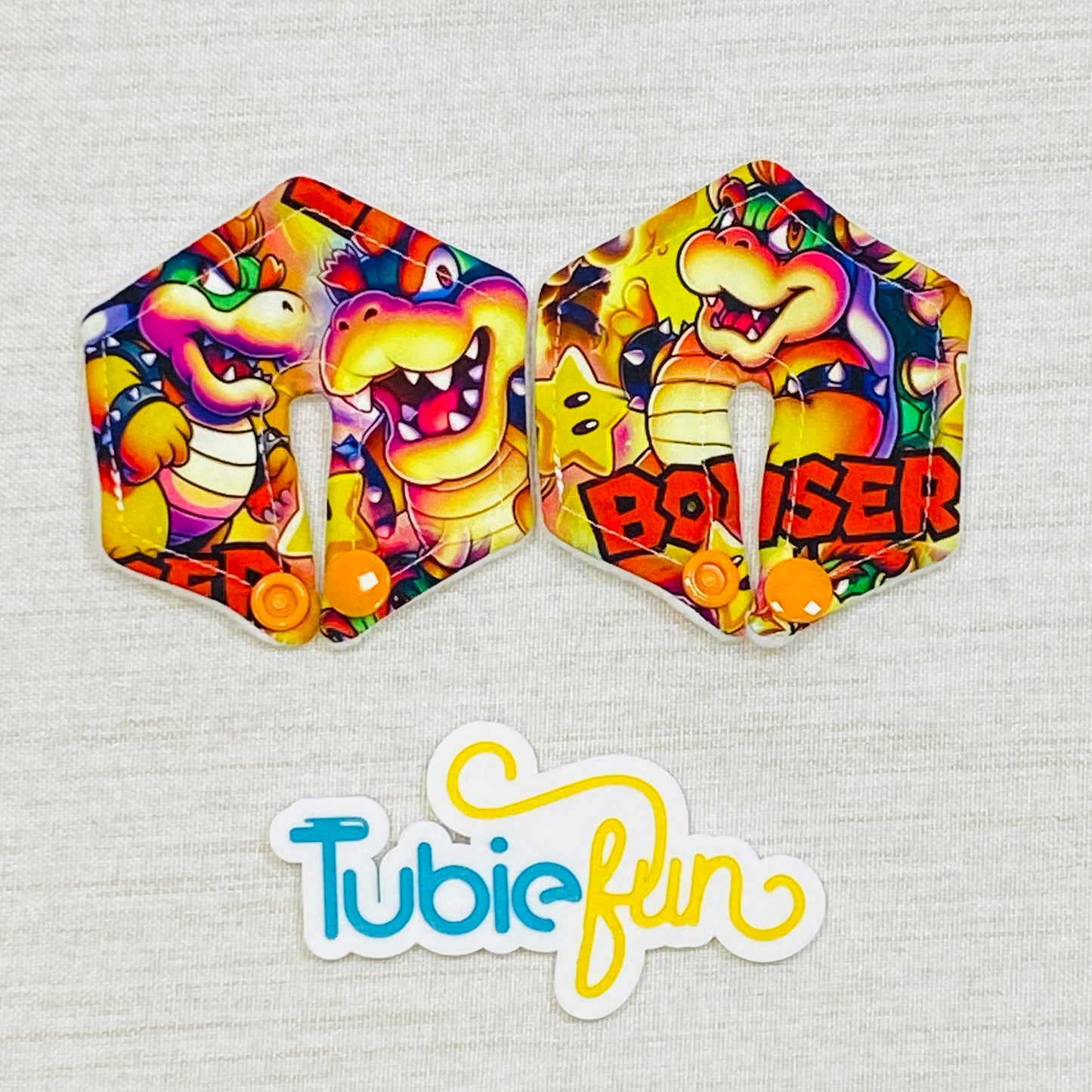 Hexagon G-Tube Button Pad Cover - Angry Turtle