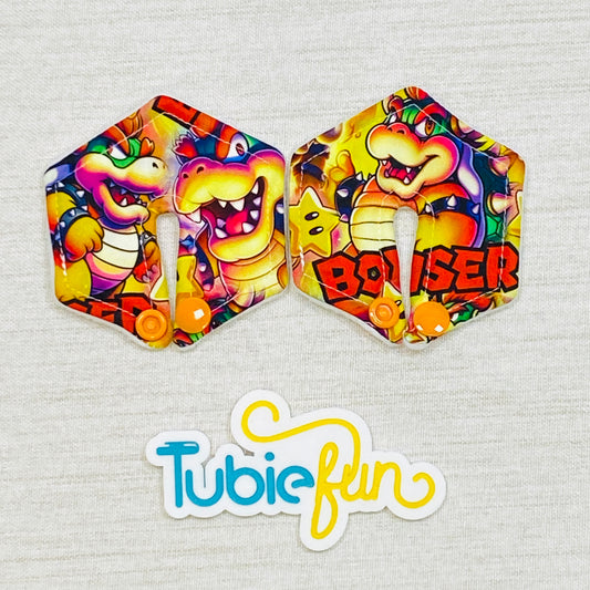 Hexagon G-Tube Button Pad Cover - Angry Turtle