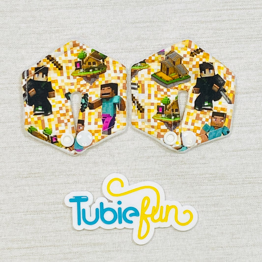 Hexagon G-Tube Button Pad Cover - Mining People