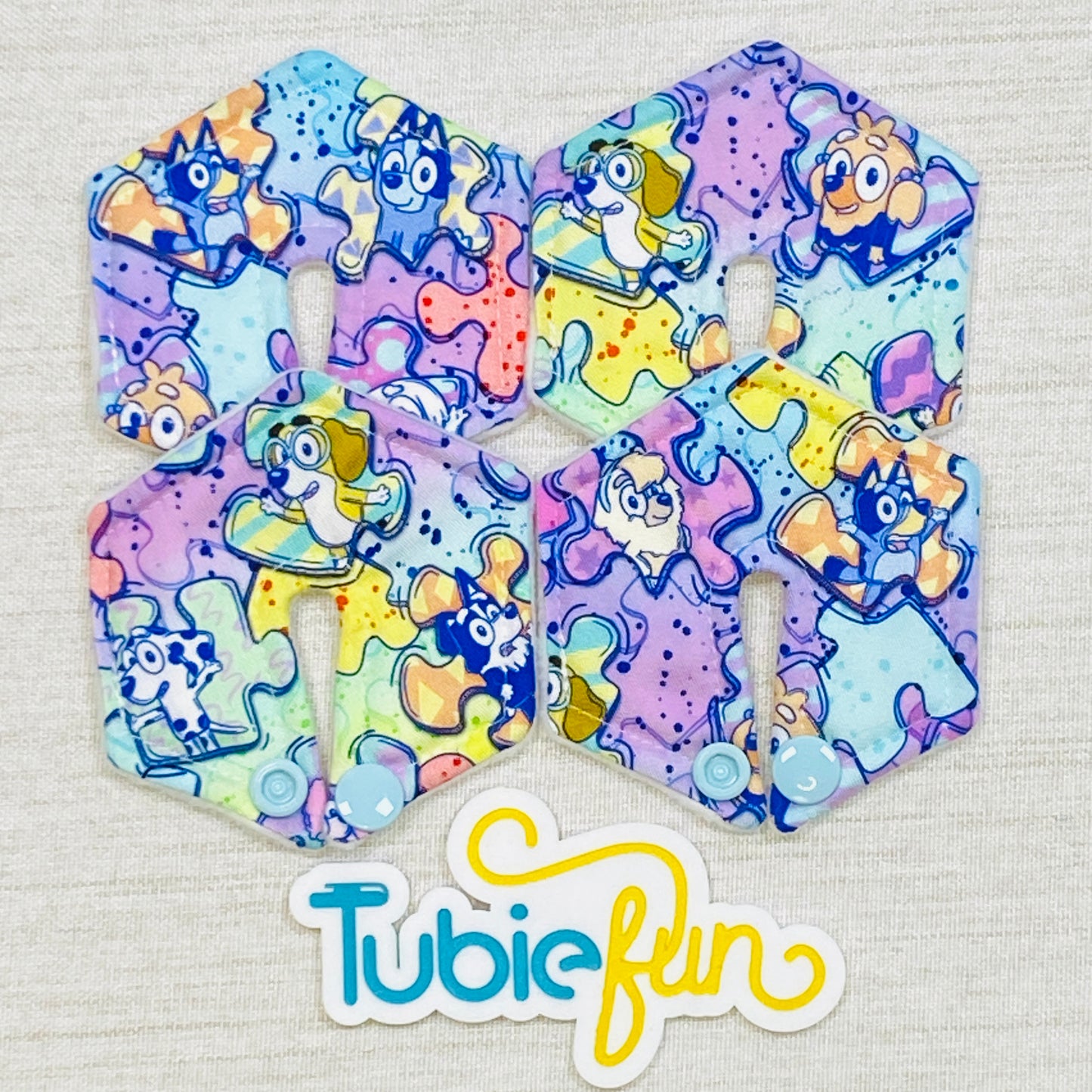 Hexagon G-Tube Button Pad Cover - Puzzle Heeler