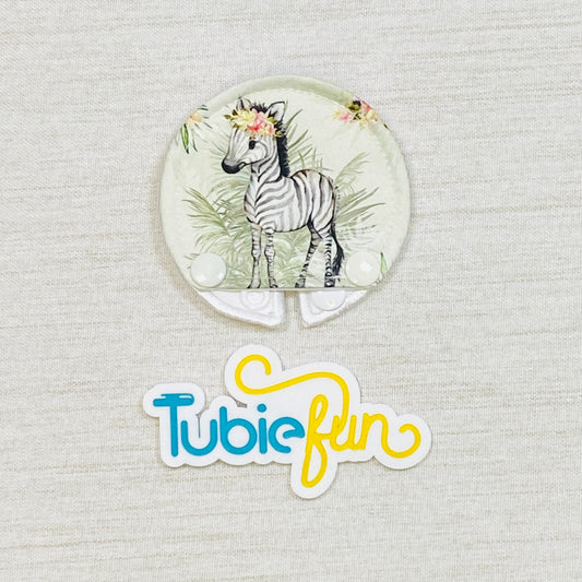Covered Button Pad - Zebras and Flowers