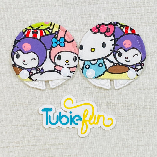 Covered Button Pad - Kitty and Friends