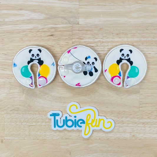 G-Tube Button Pad Cover - Pandas and Balloons