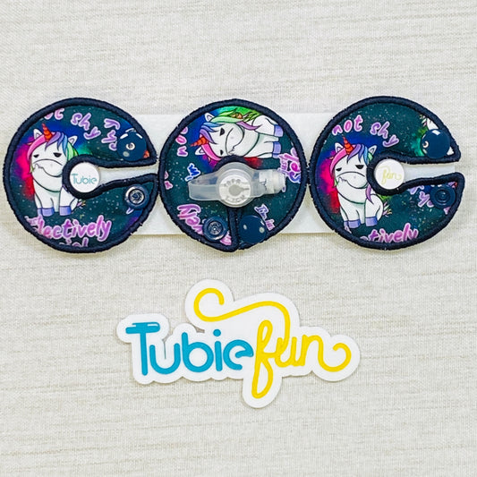 G-Tube Button Pad Cover - Upset Unicorn