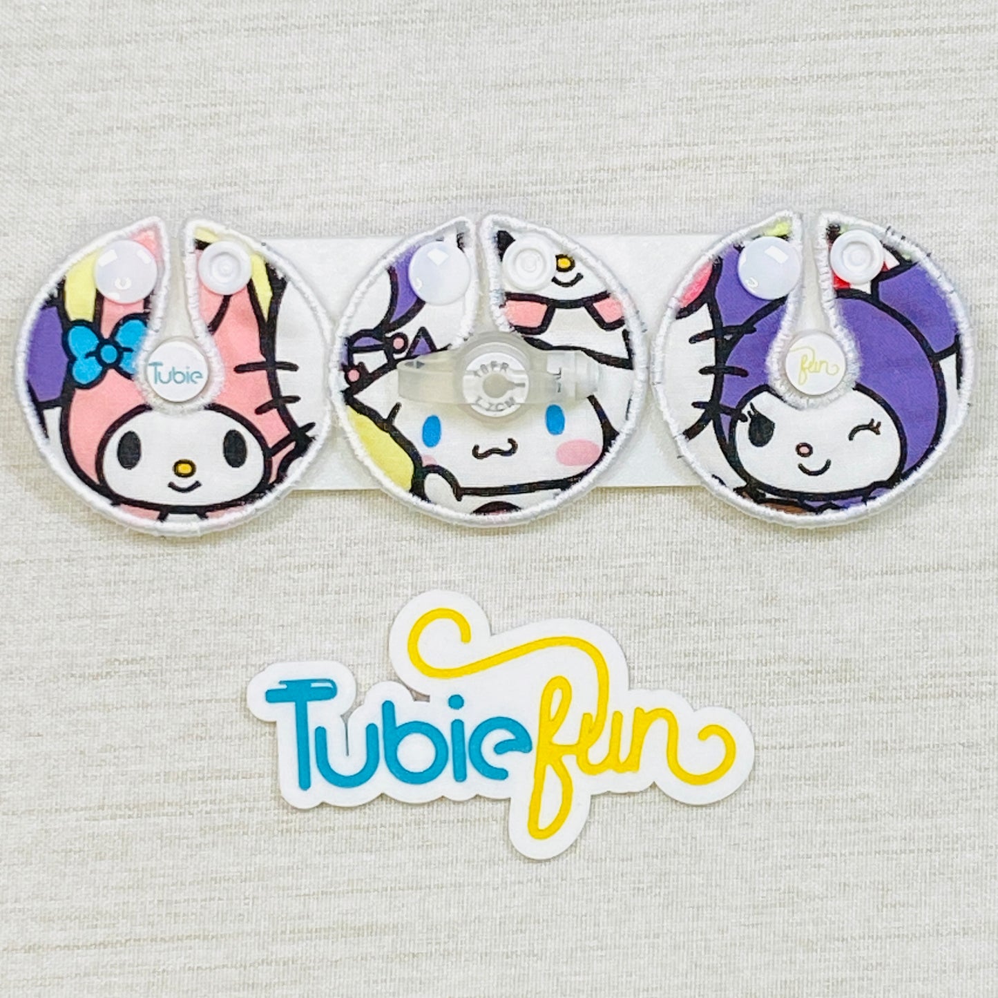 G-Tube Button Pad Cover - Kitty and Friends