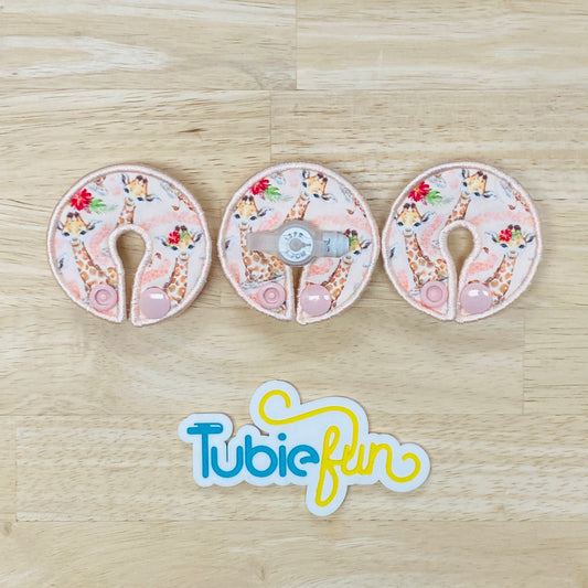 G-Tube Button Pad Cover - Baby Giraffes