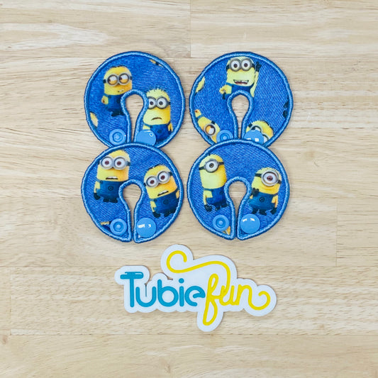 G-Tube Button Pad Cover - Minion on Blue