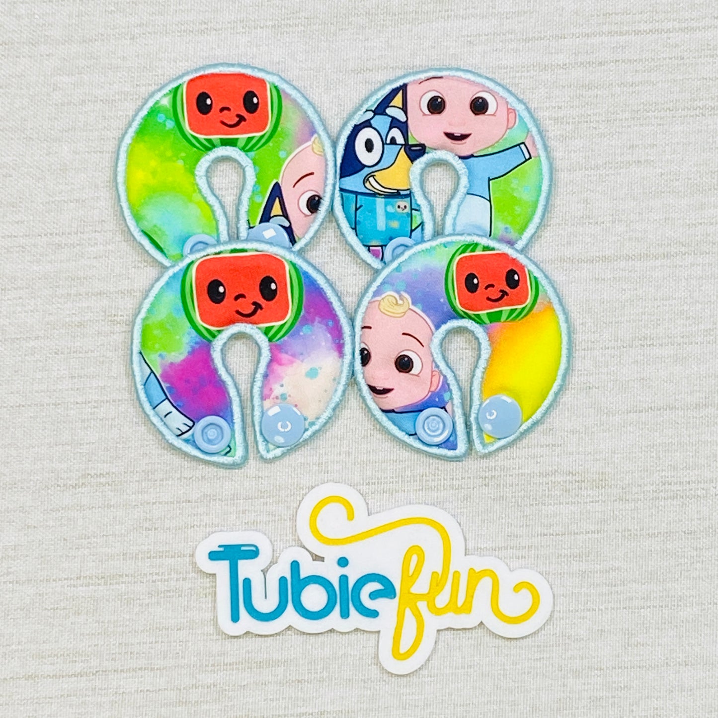 G-Tube Button Pad Cover - Coco and Heeler Friends