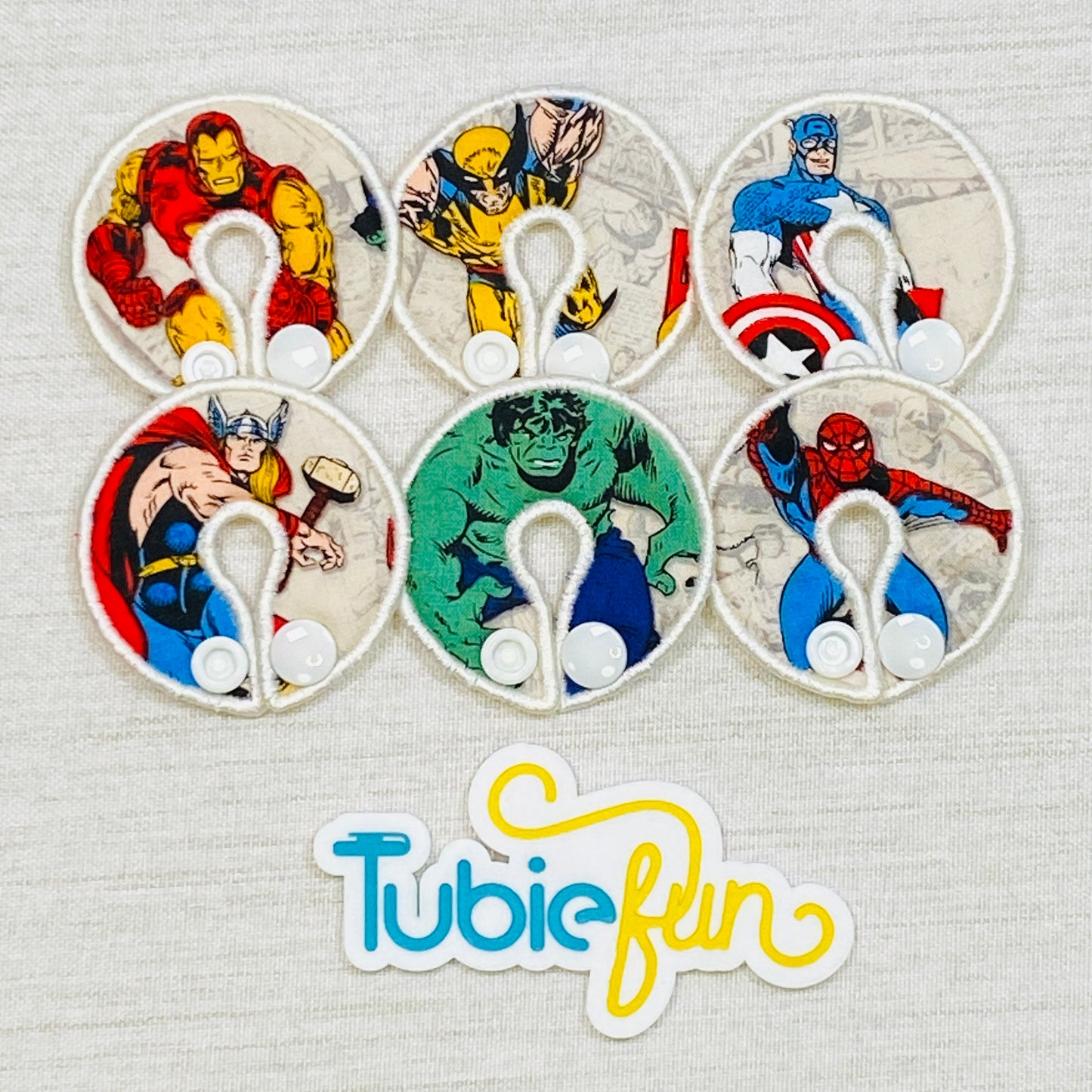 G-Tube Button Pad Cover - Hero's on Cream