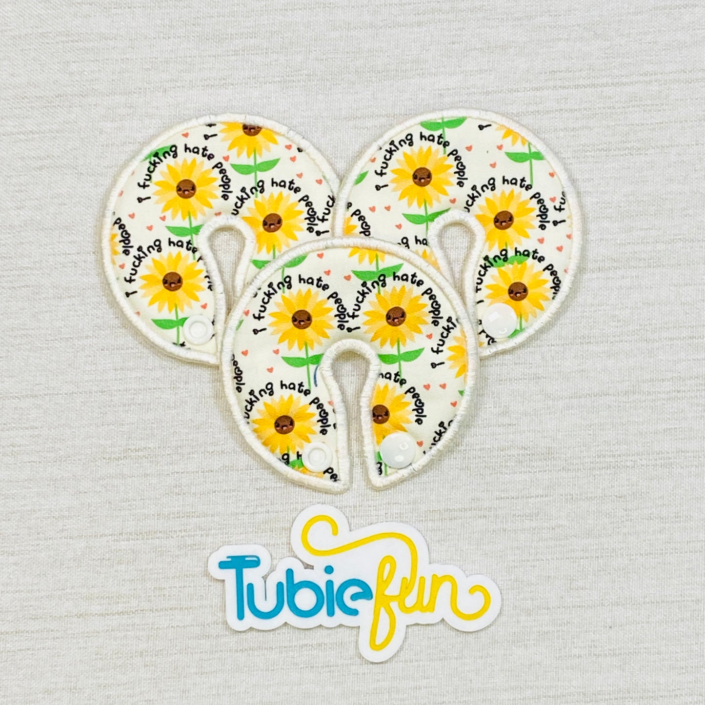 Button Pad Cover Large - Sunflower Hater