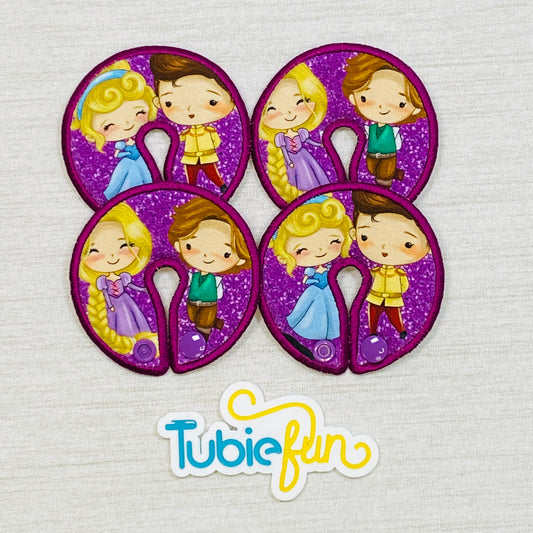 Button Pad Cover Large - Princesses on Purple