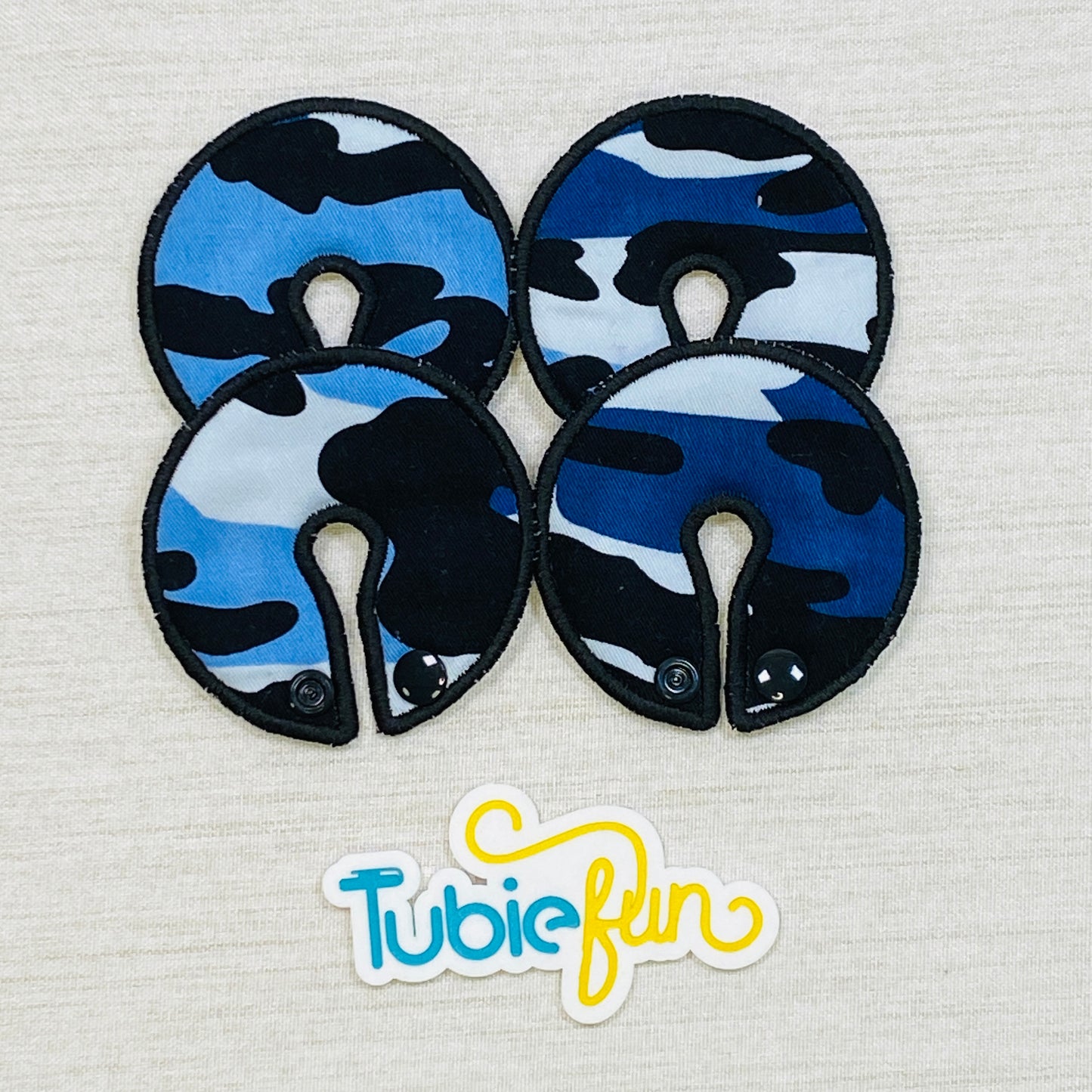 Button Pad Cover Large - Blue Camo