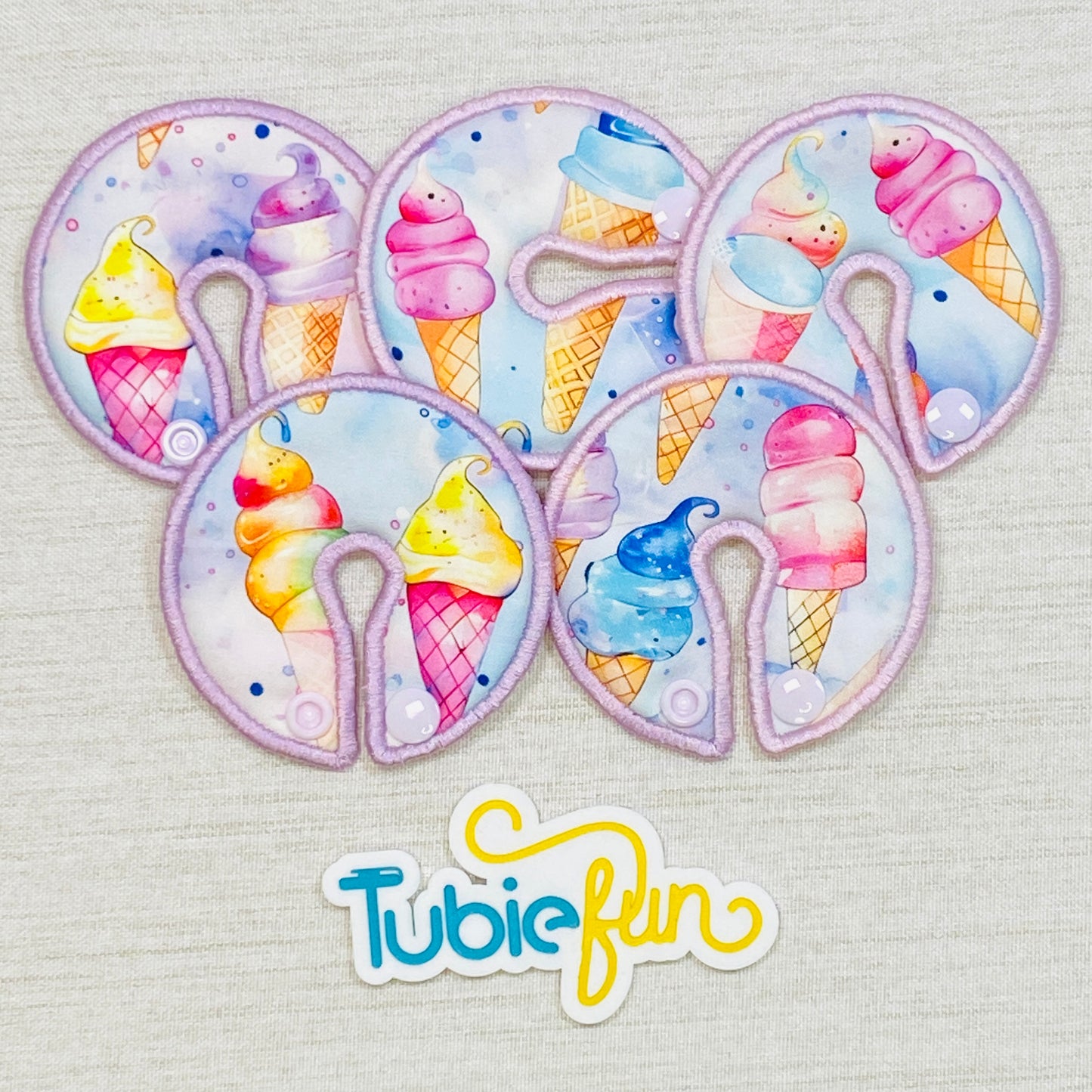 Button Pad Cover Large - Ice Creams