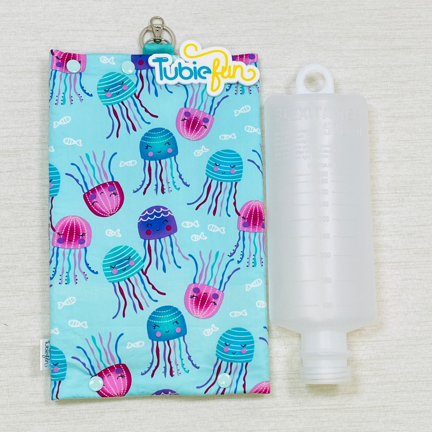 Insulated Milk Bag Suitable for 1L Flocare and 500ml Flexitaners - Couloured Jelly Fish