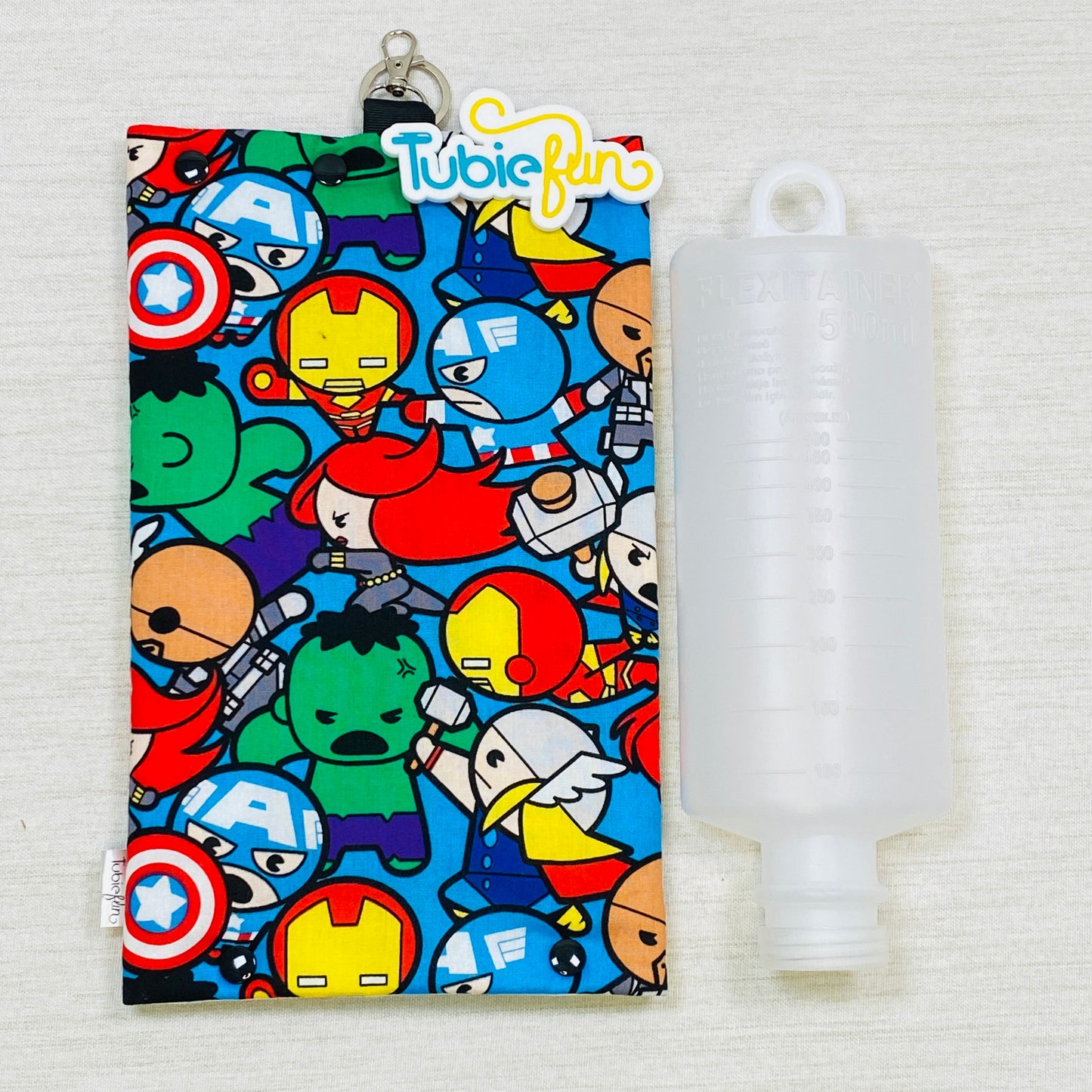 Insulated Milk Bag Suitable for 1L Flocare and 500ml Flexitaners - Super Hero Cartoons