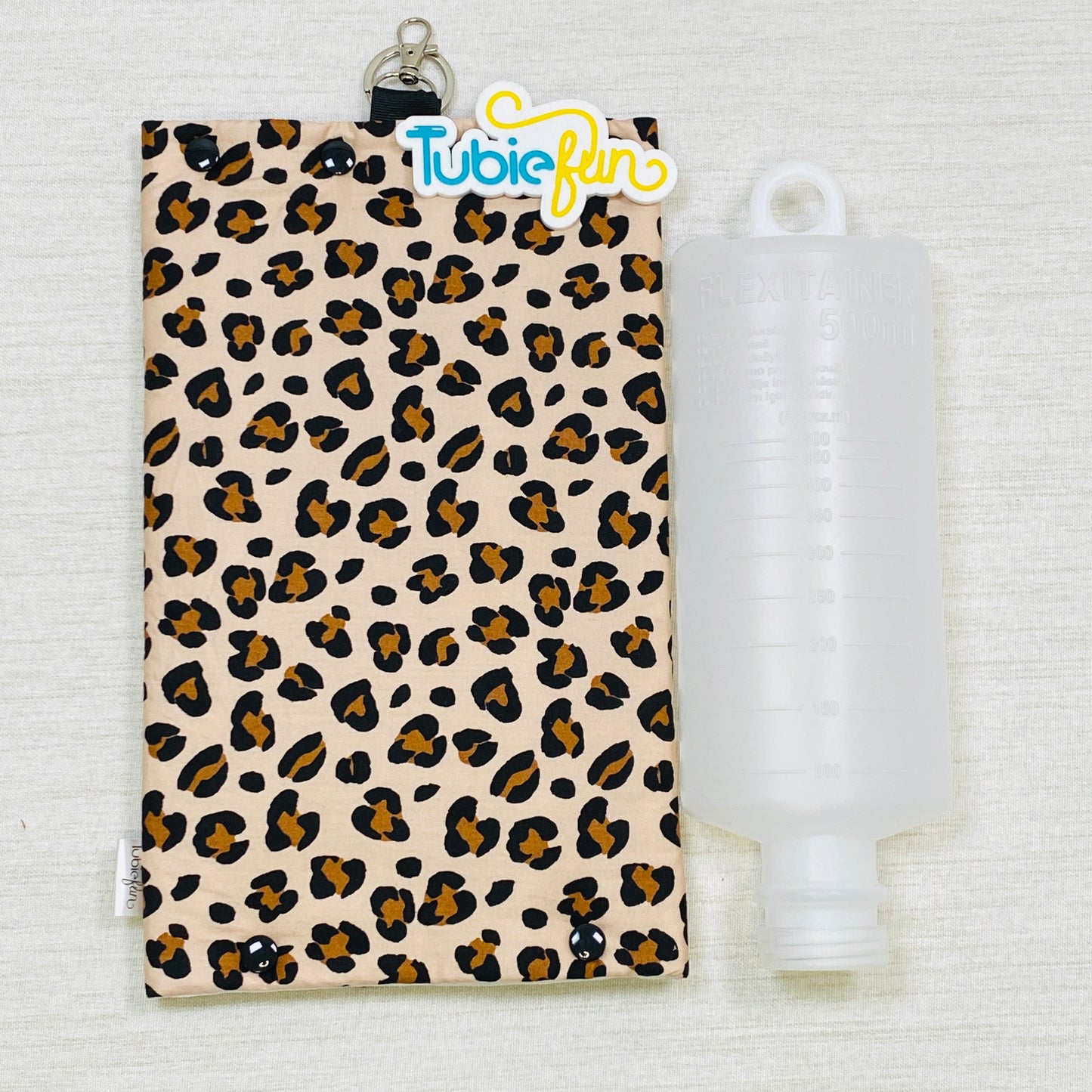 Insulated Milk Bag Suitable for 1L Flocare and 500ml Flexitaners - Cream Leopard Print