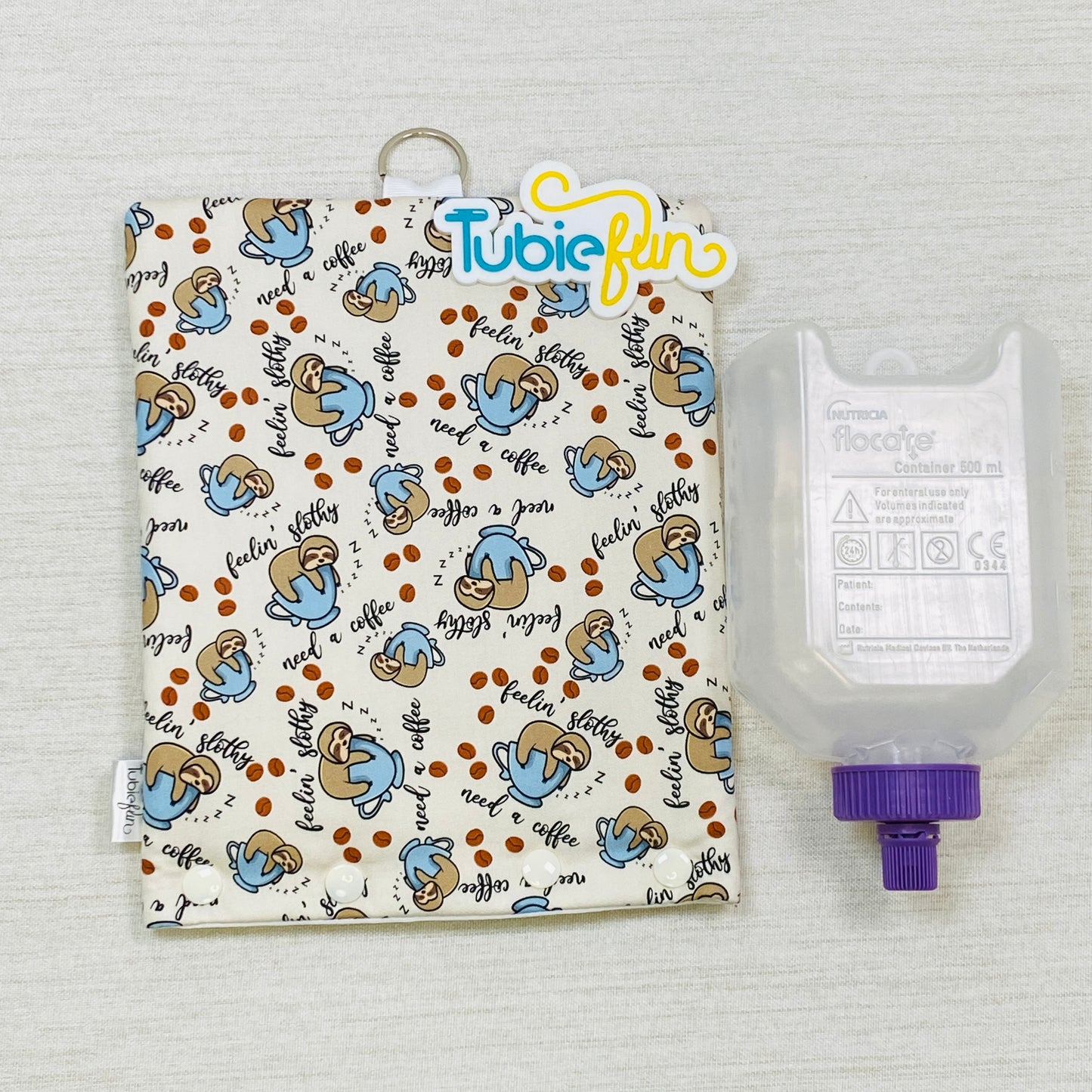 Insulated Milk Bag Suitable for 500ml Flocare Bottle in - Coffee Slothy