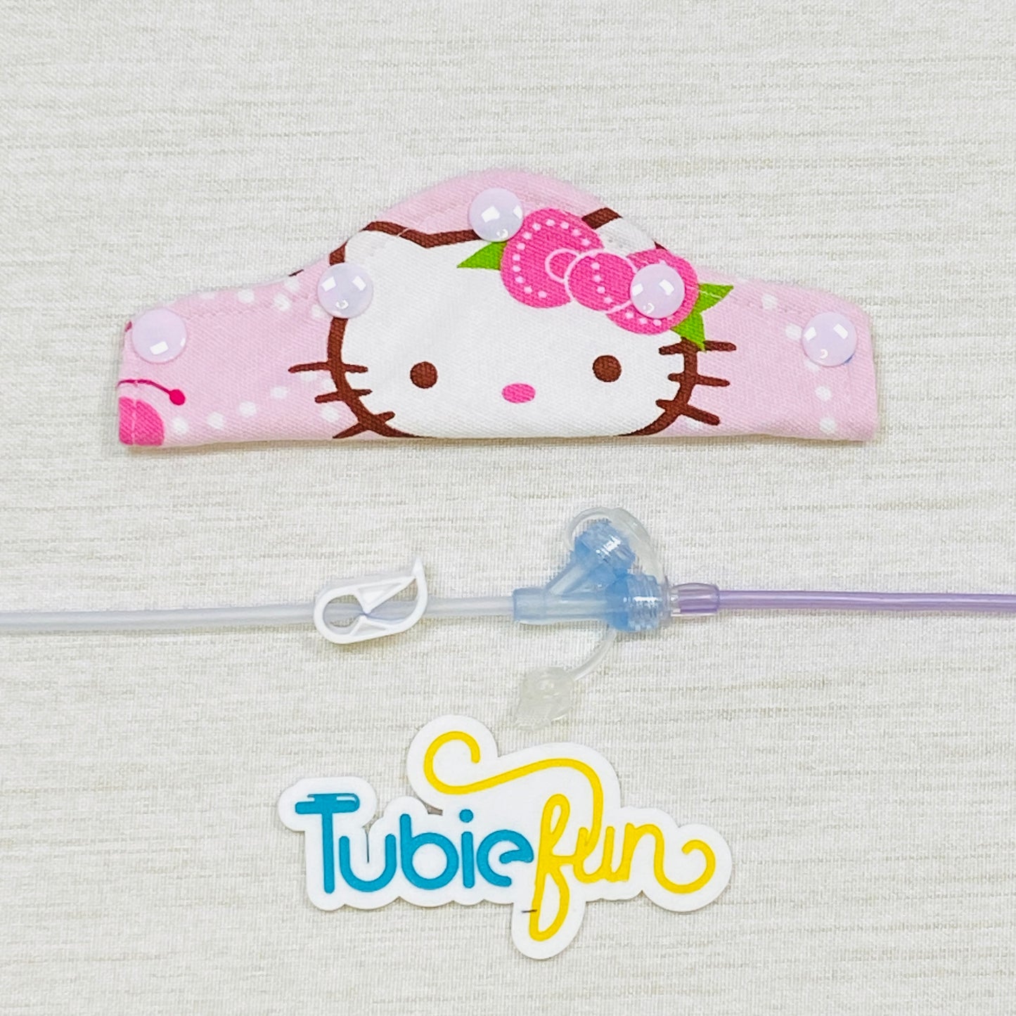 Feeding Tube Connection Cover - Kitty Faces
