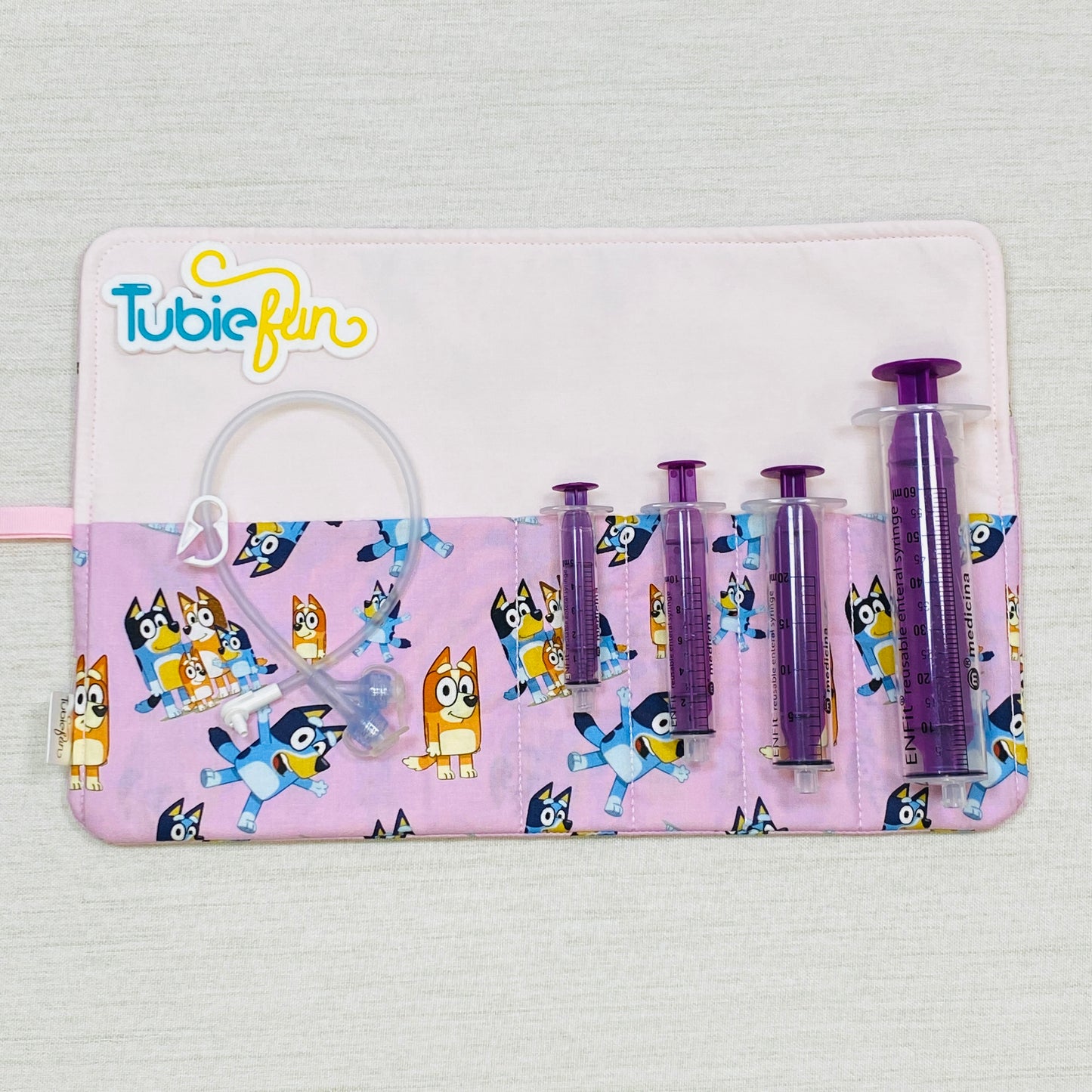 Syringe Roll - Heelers on Pink