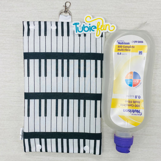 Insulated Milk Bag Suitable for 1L Flocare Bottle - Piano Keys