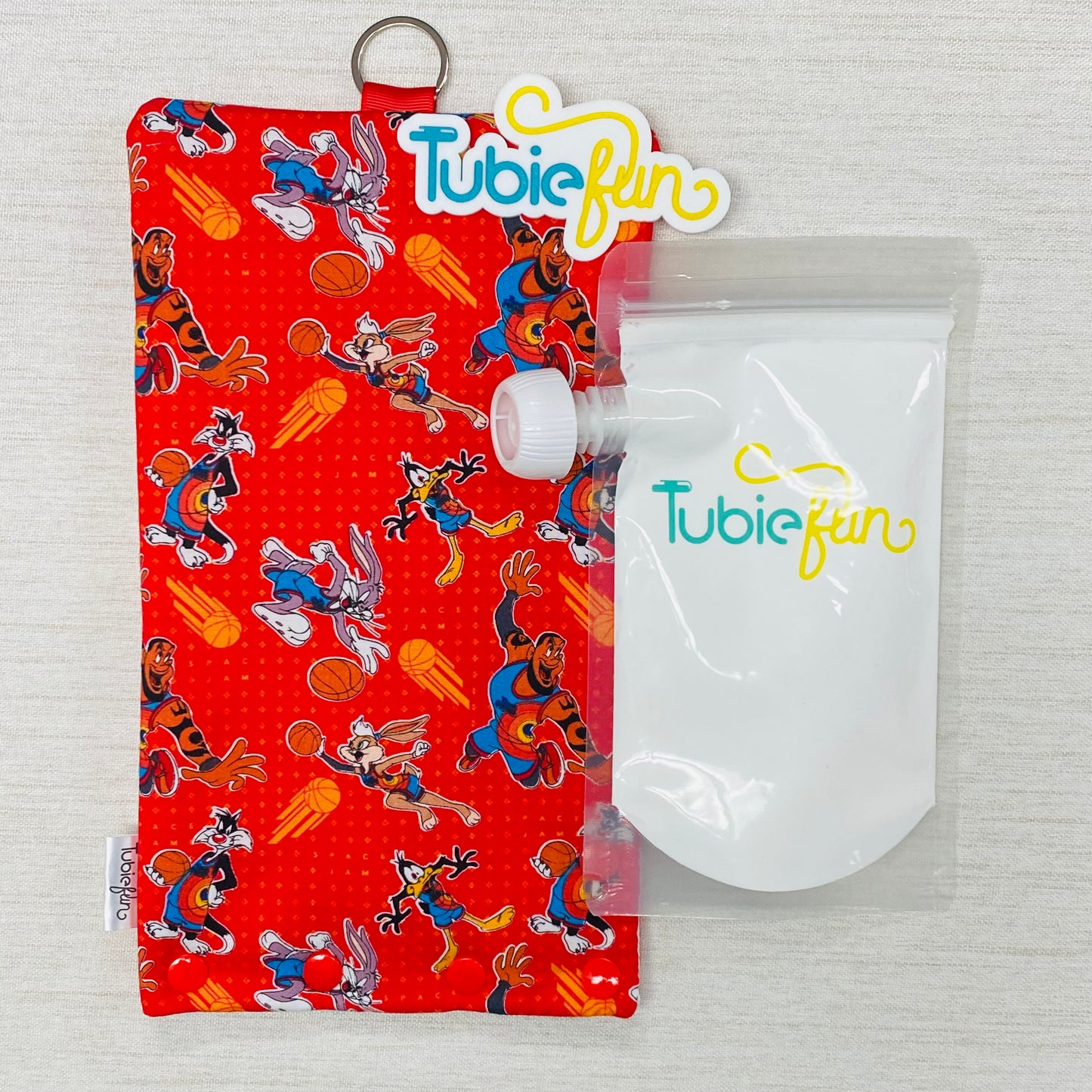 Insulated Milk Bag Suitable for Tubie Fun Reusable Pouches - Basketball Tunes