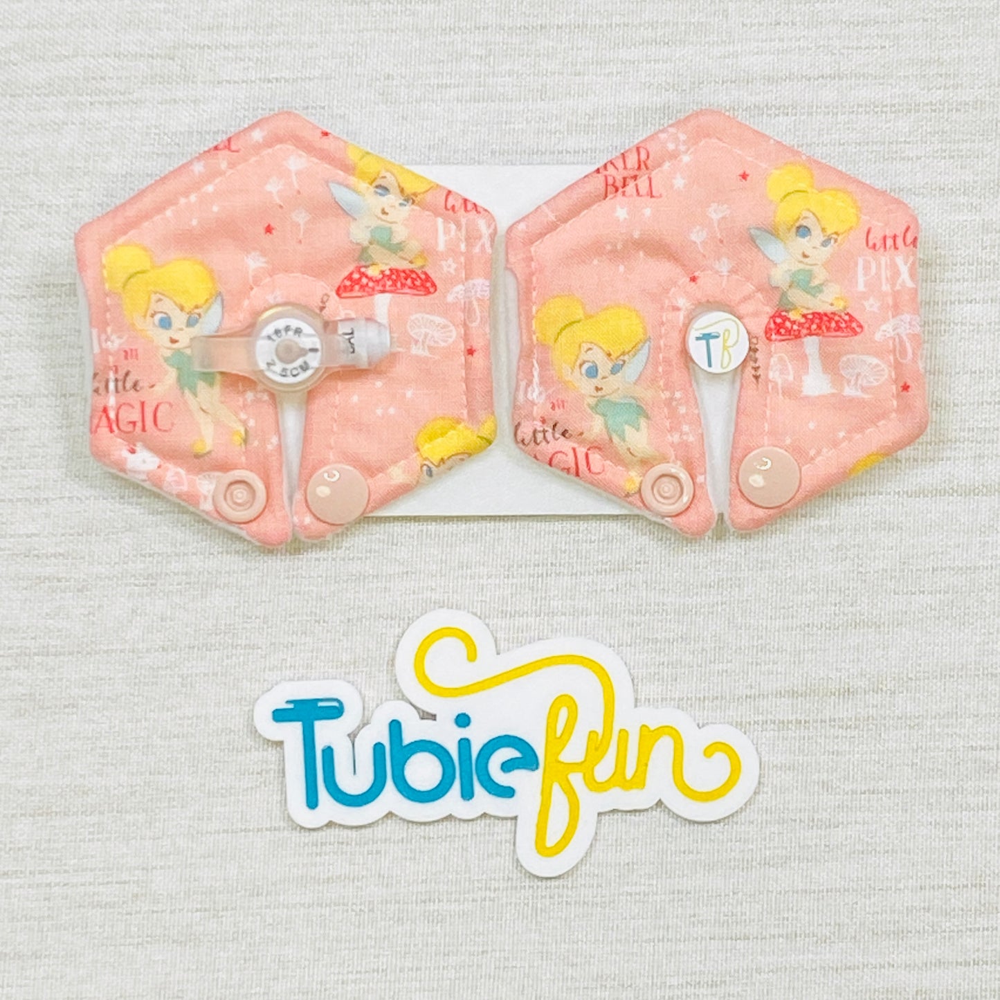 Hexagon G-Tube Button Pad Cover - Fairy Tink