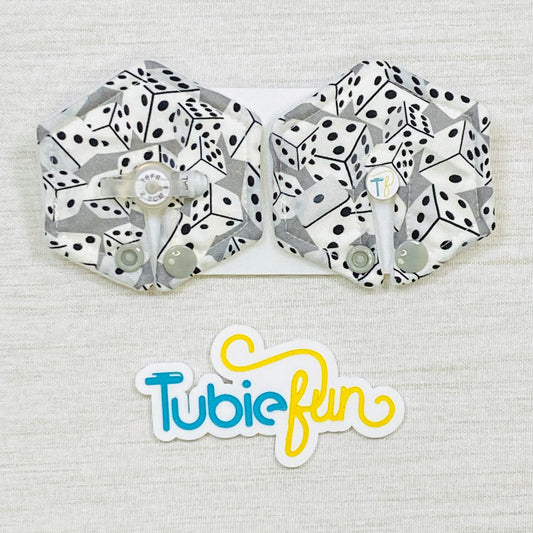 Hexagon G-Tube Button Pad Cover - Dice