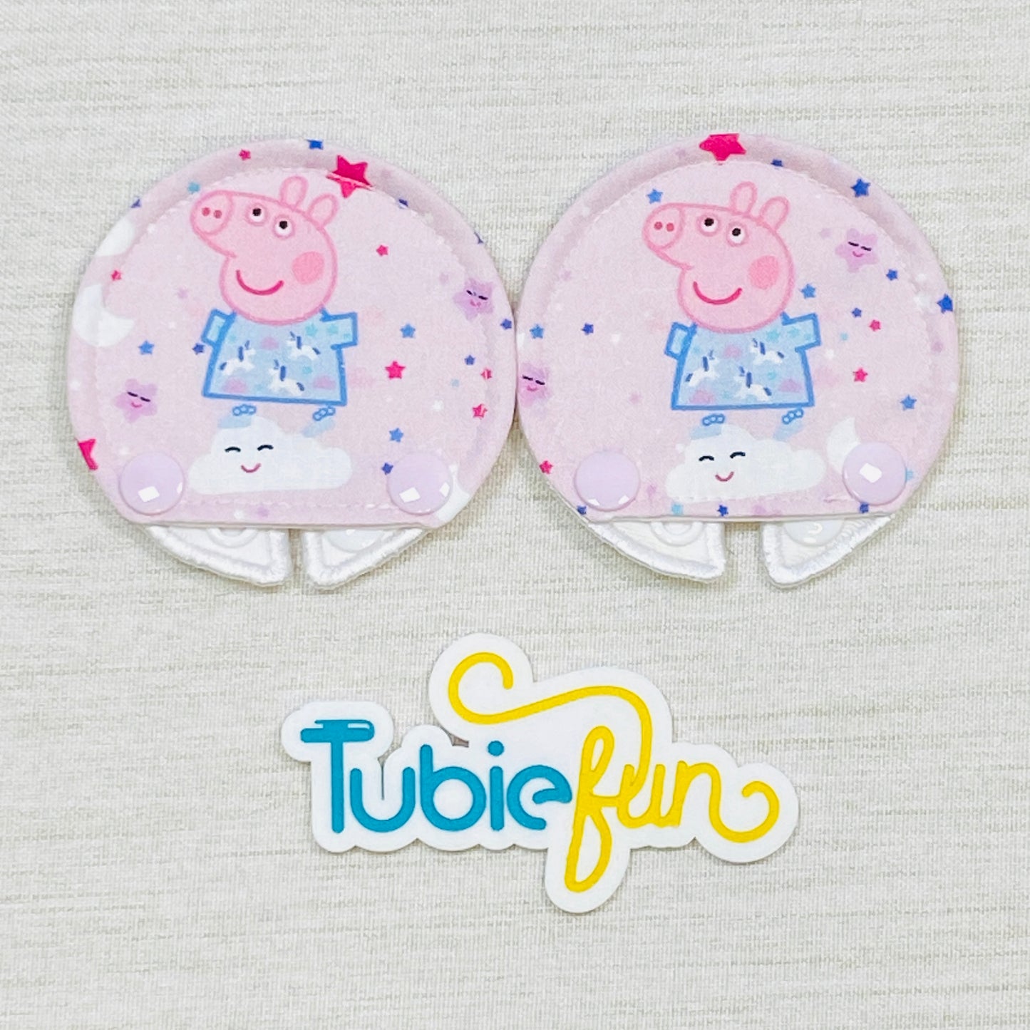 Covered Button Pad - Pink Pig