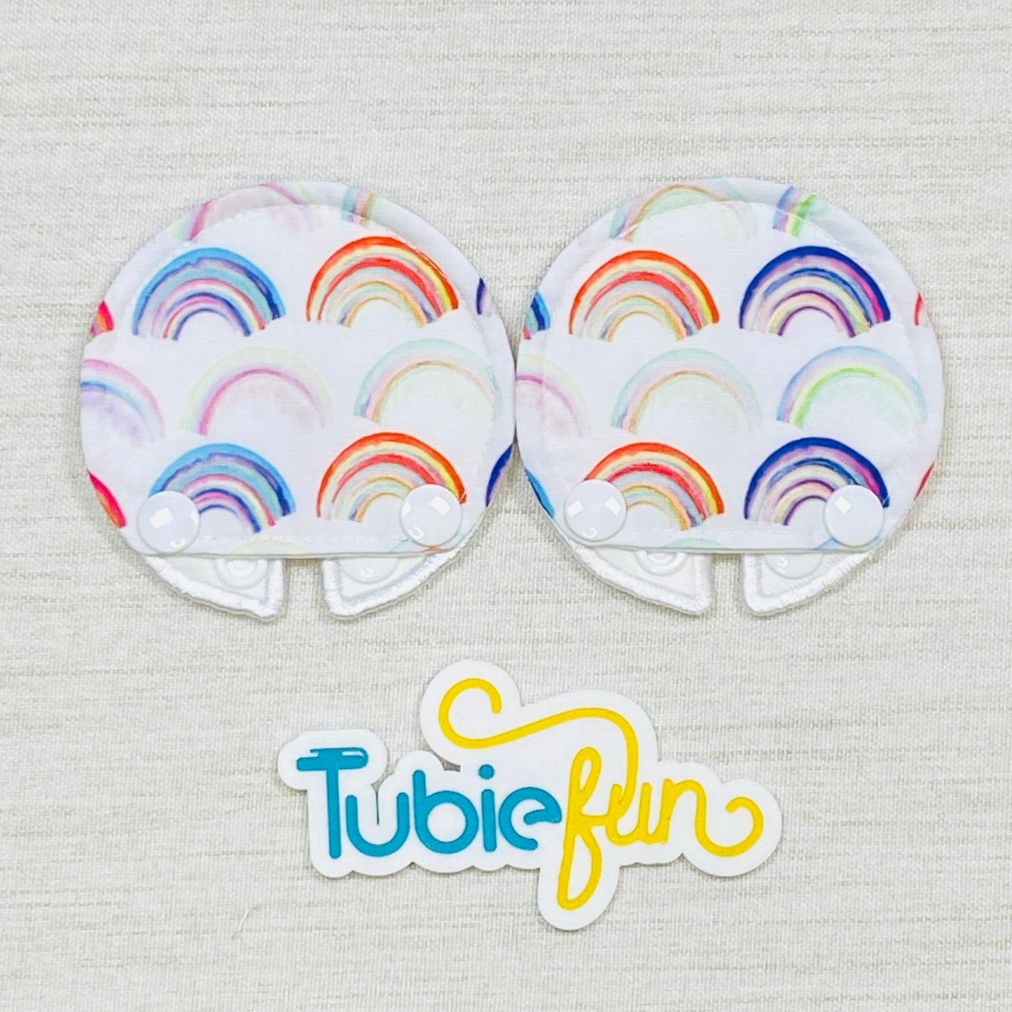 Covered Button Pad - Rainbows