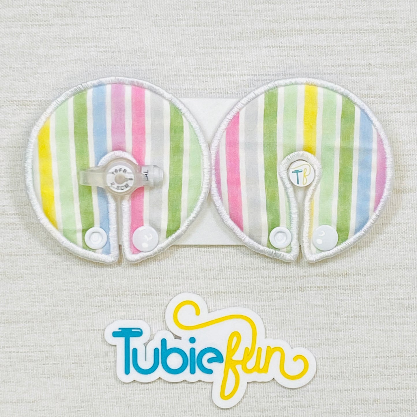 Button Pad Cover Large - Coloured Stripes