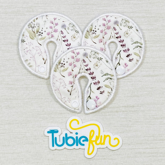 Button Pad Cover Large - Pale Flowers