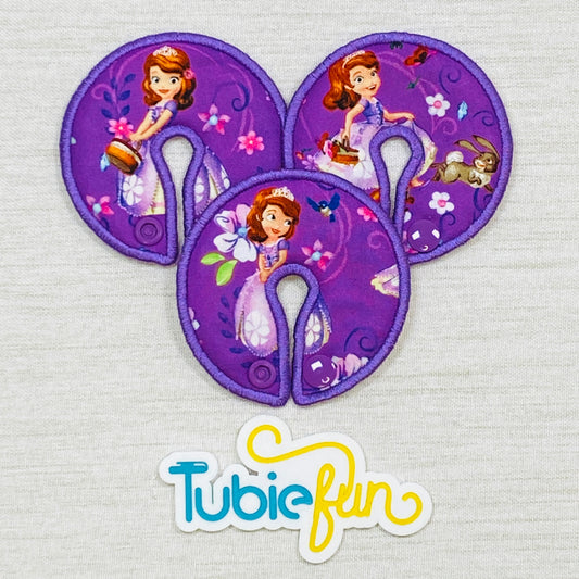 Button Pad Cover Large - Princess on Purple