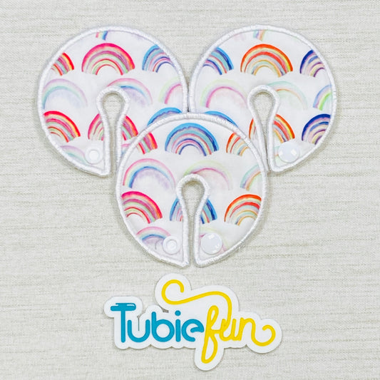 Button Pad Cover Large - Rainbows