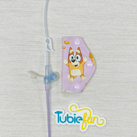 Feeding Tube Mini Connection Cover - Heeler Sister on Pink