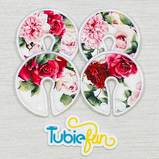 Button Pad Cover Large - Coloured Roses