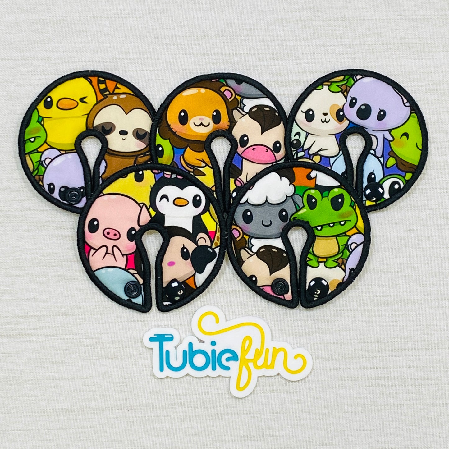 Button Pad Cover Large - Cute Animals