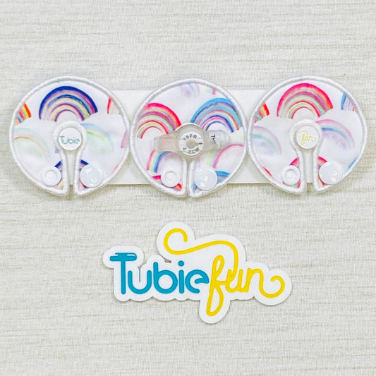G-Tube Button Pad Cover - Rainbows