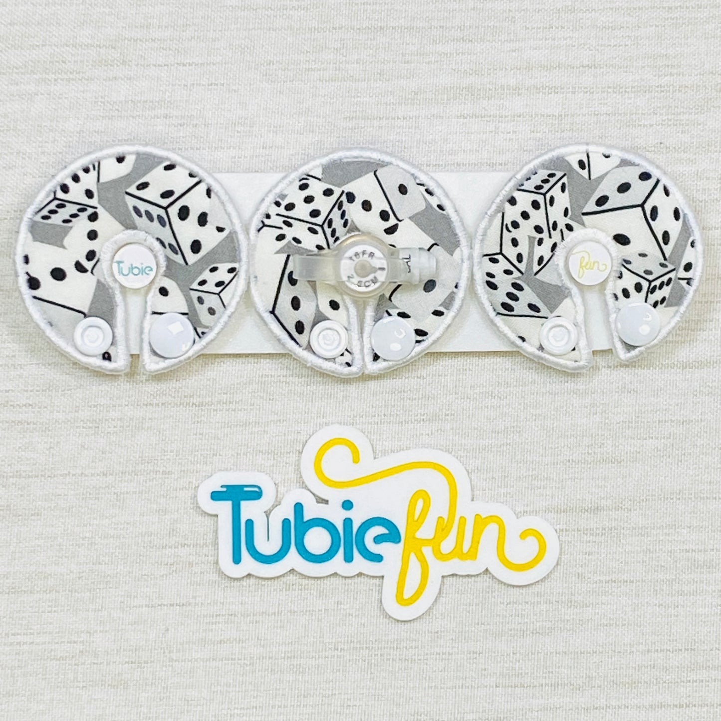 G-Tube Button Pad Cover - Dice