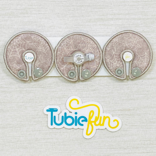 G-Tube Button Pad Cover - Spider Webs