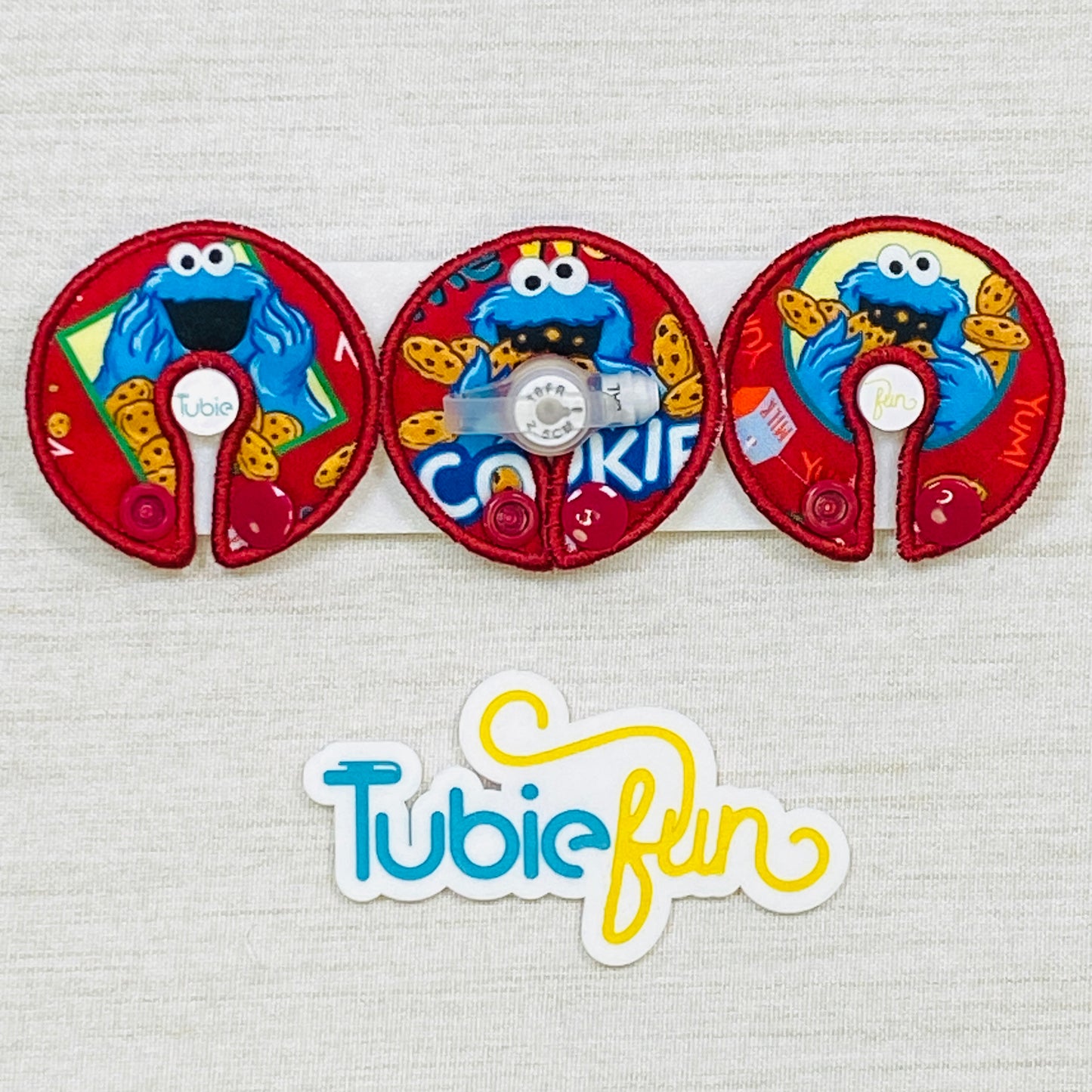 G-Tube Button Pad Cover - Cookies
